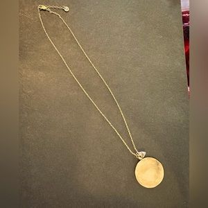 Kenda Kist Medallion Necklace 14k Gold Filled and Austrian Crystal